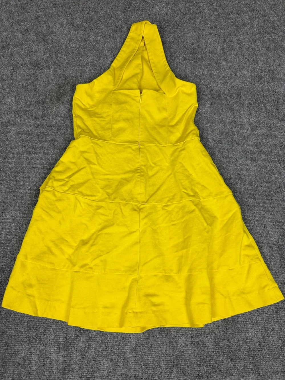 Banana Republic Bright Yellow Halter Fit-and-Flare Mini Dress